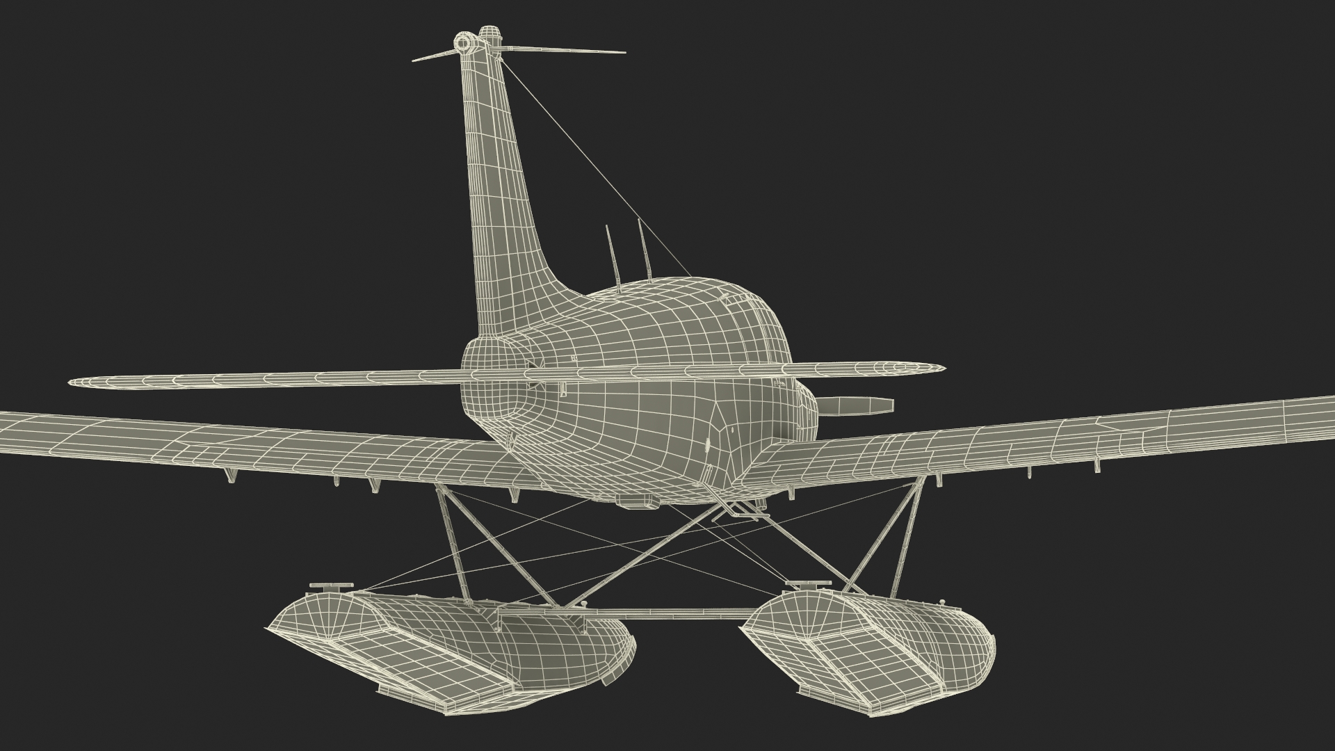 3D Single Engine Seaplane Piper PA-28 Cherokee model