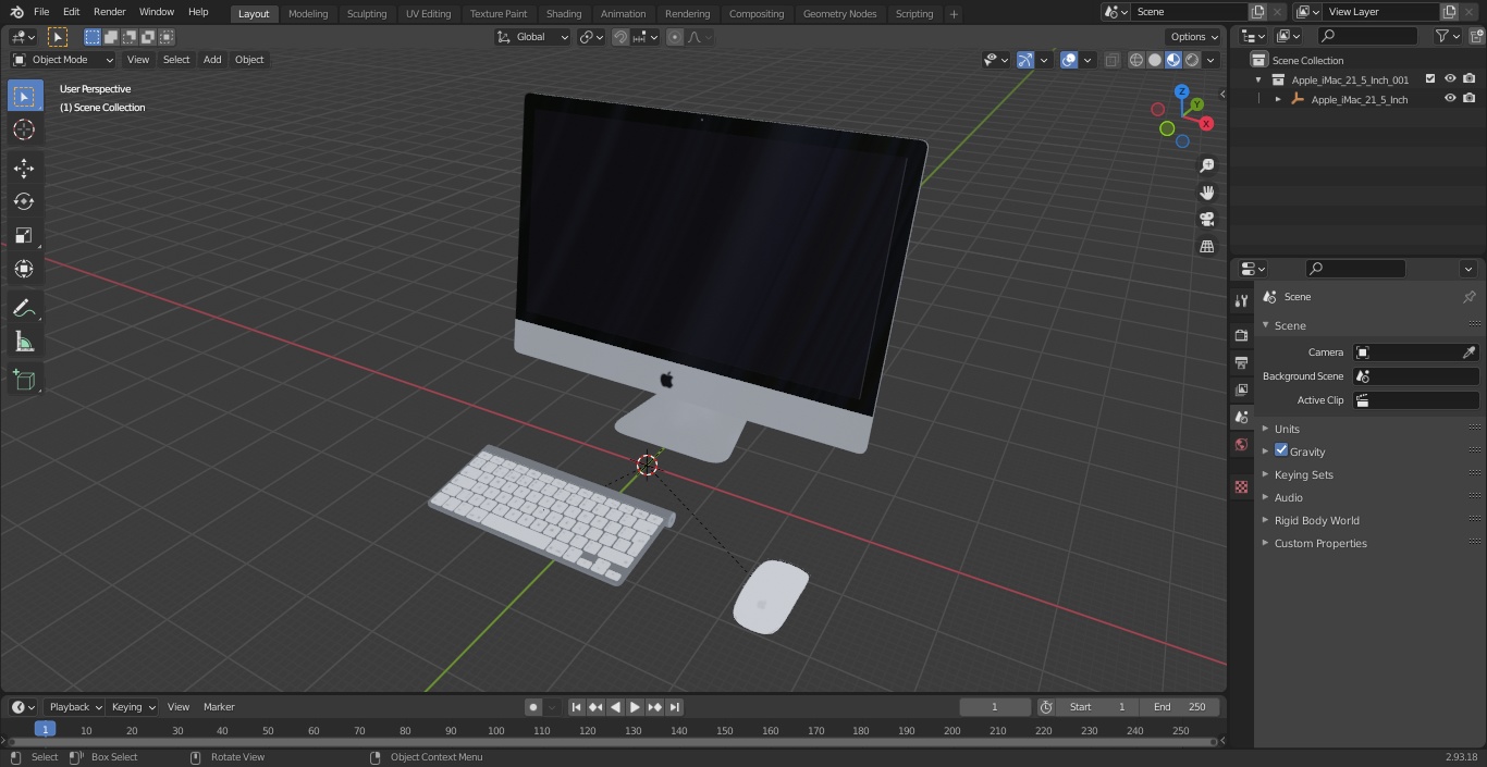 3D model Apple iMac 21.5 Inch