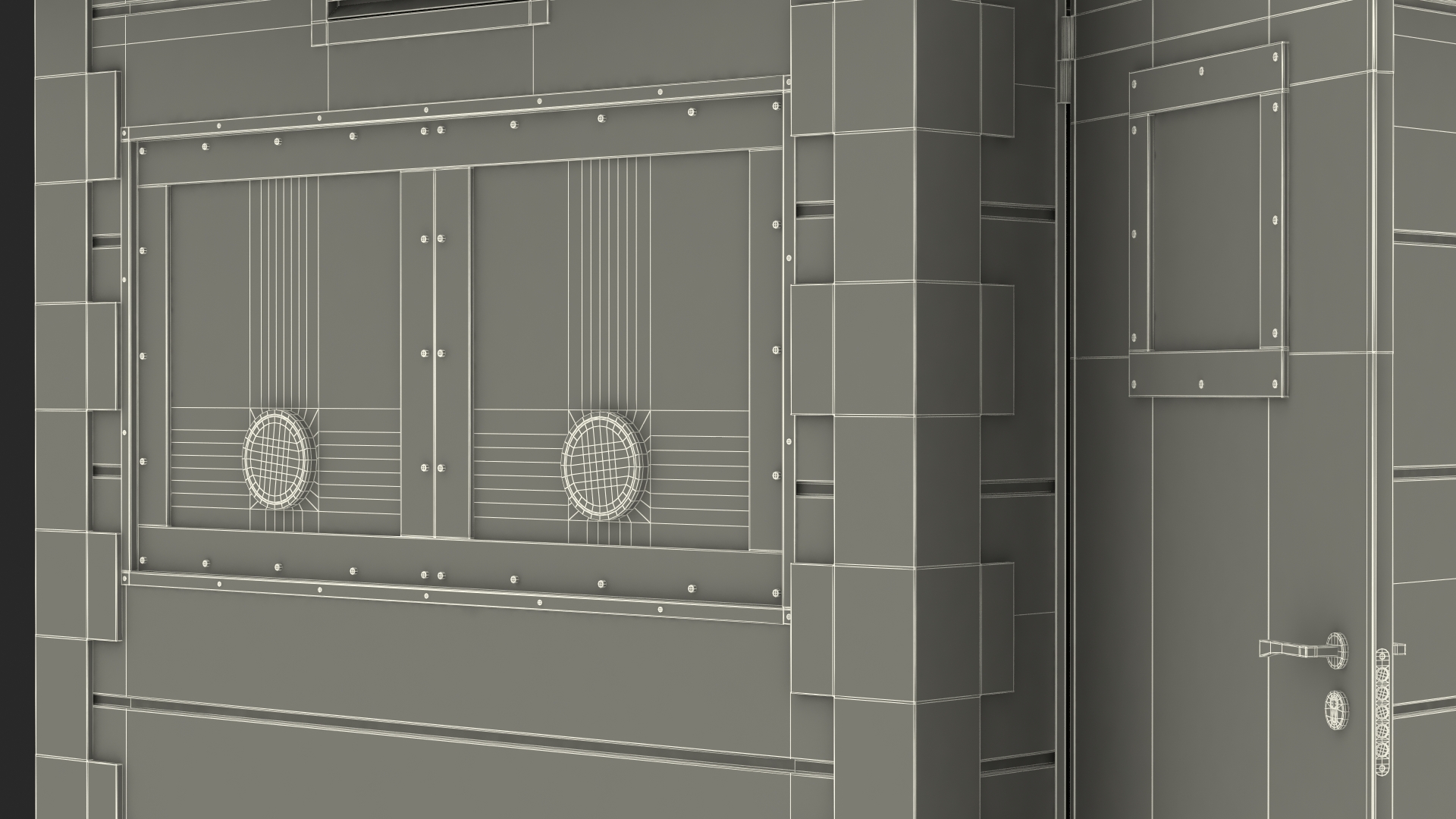 Outdoor Bullet Resistant Security Booth 3D model