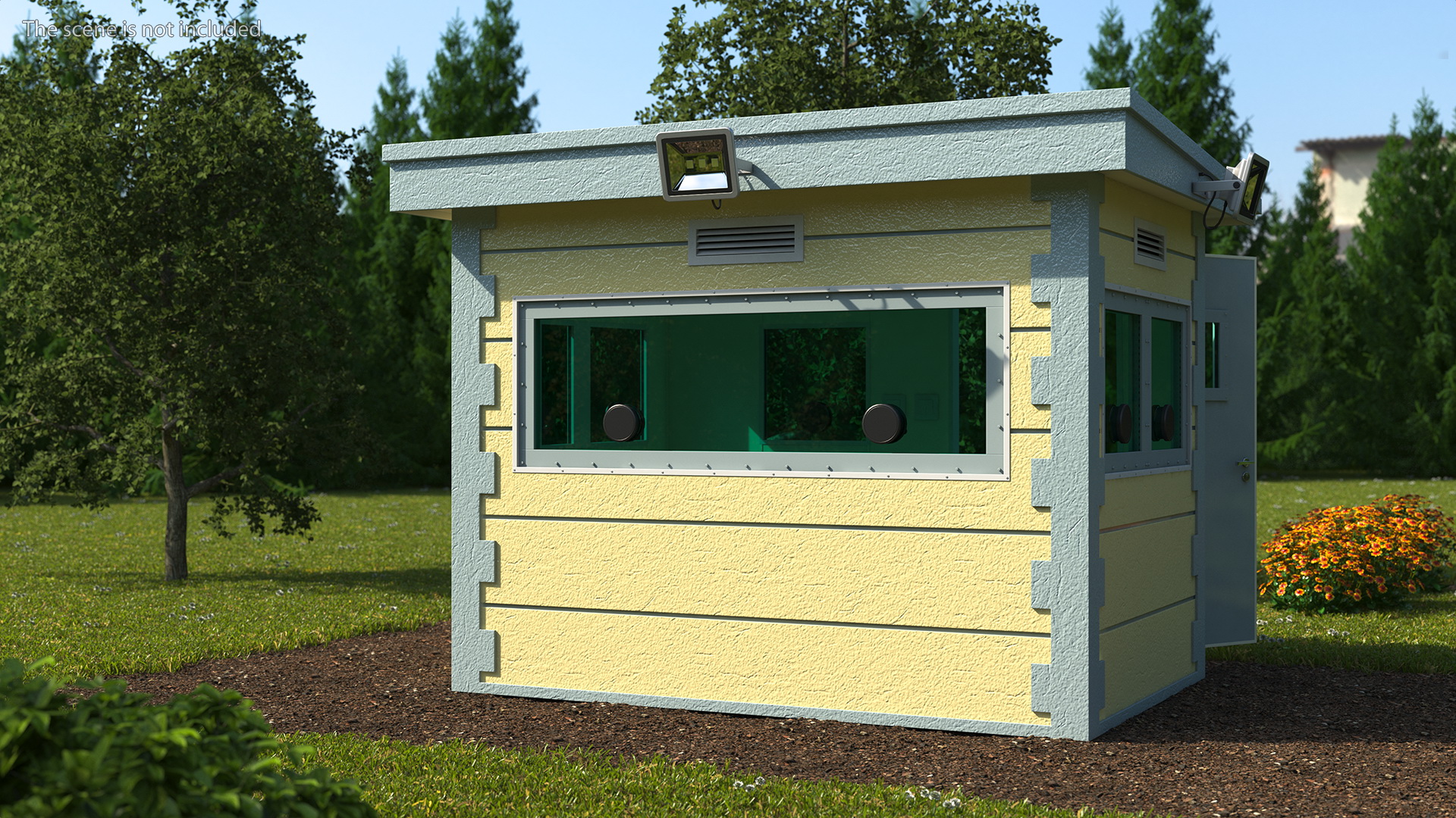 Outdoor Bullet Resistant Security Booth 3D model