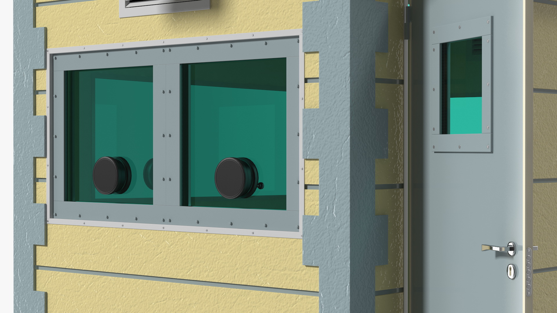 Outdoor Bullet Resistant Security Booth 3D model