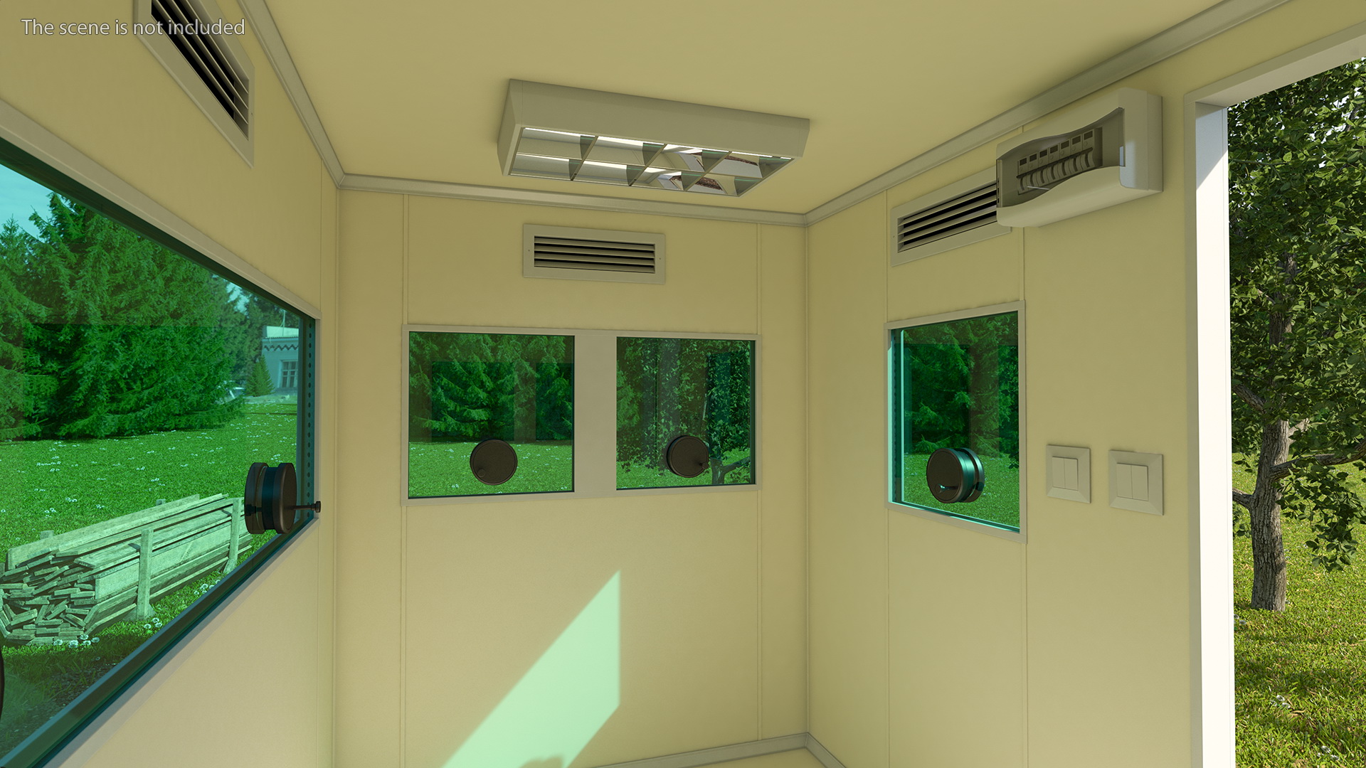 Outdoor Bullet Resistant Security Booth 3D model
