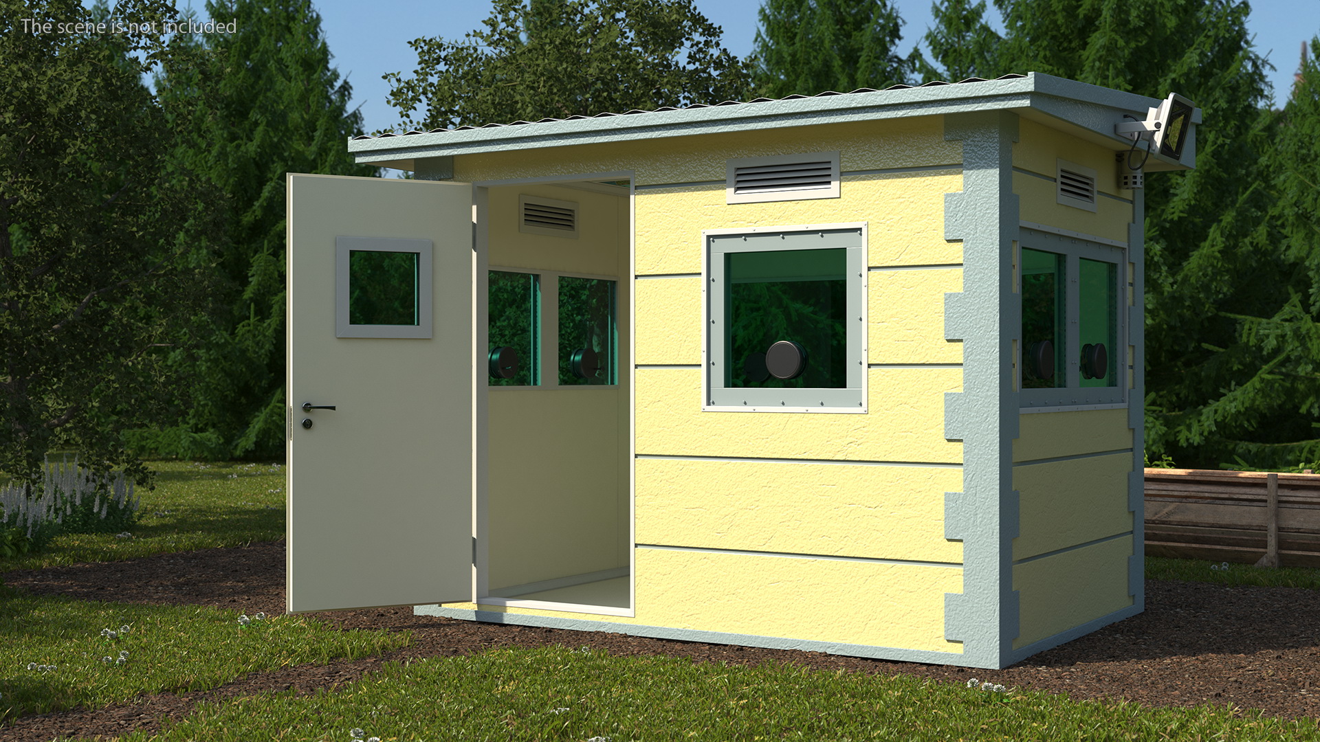 Outdoor Bullet Resistant Security Booth 3D model