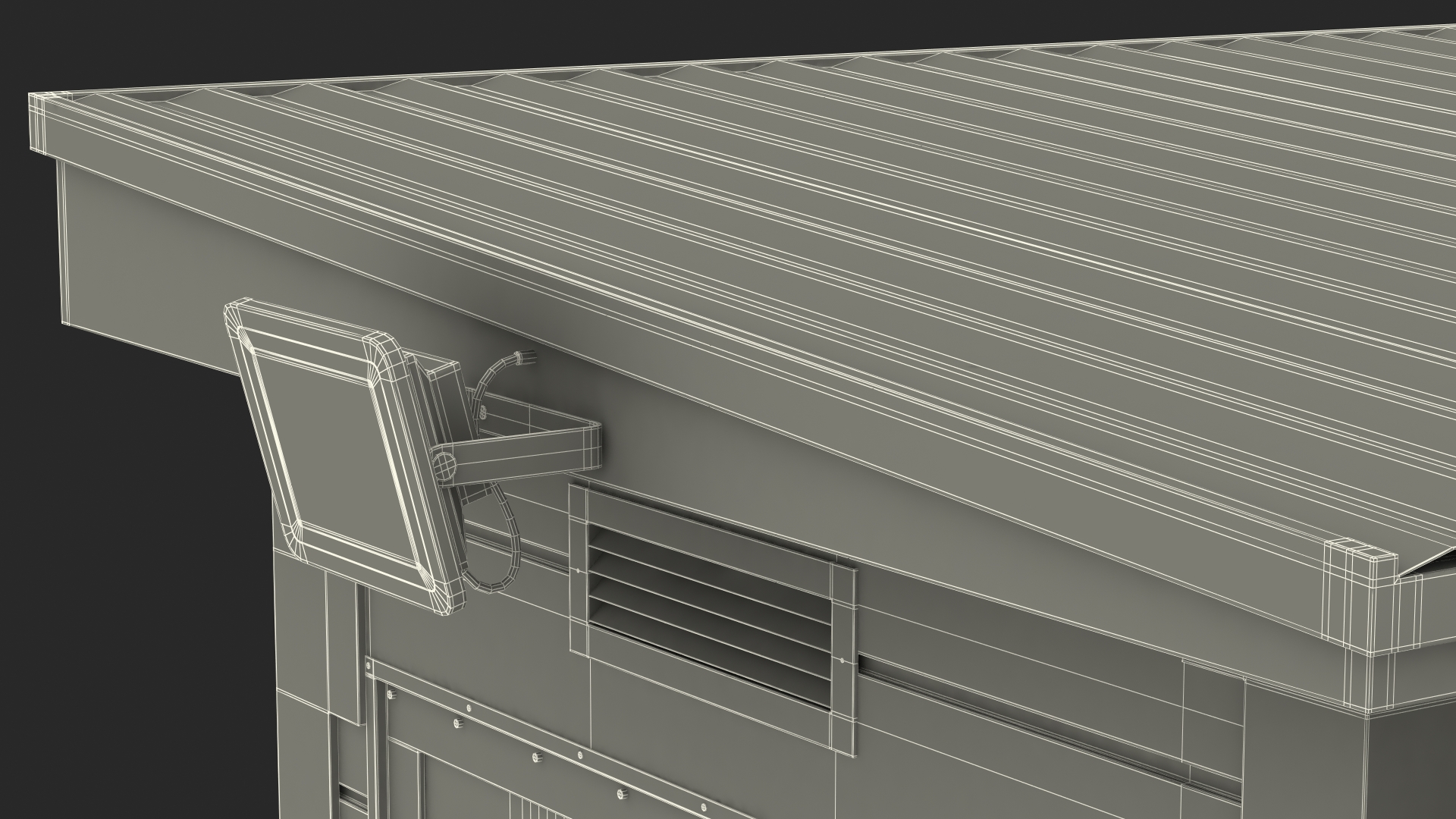 Outdoor Bullet Resistant Security Booth 3D model