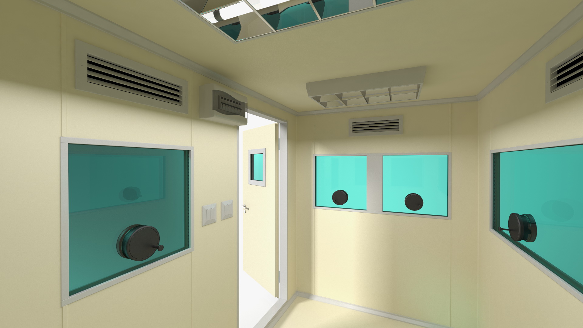 Outdoor Bullet Resistant Security Booth 3D model