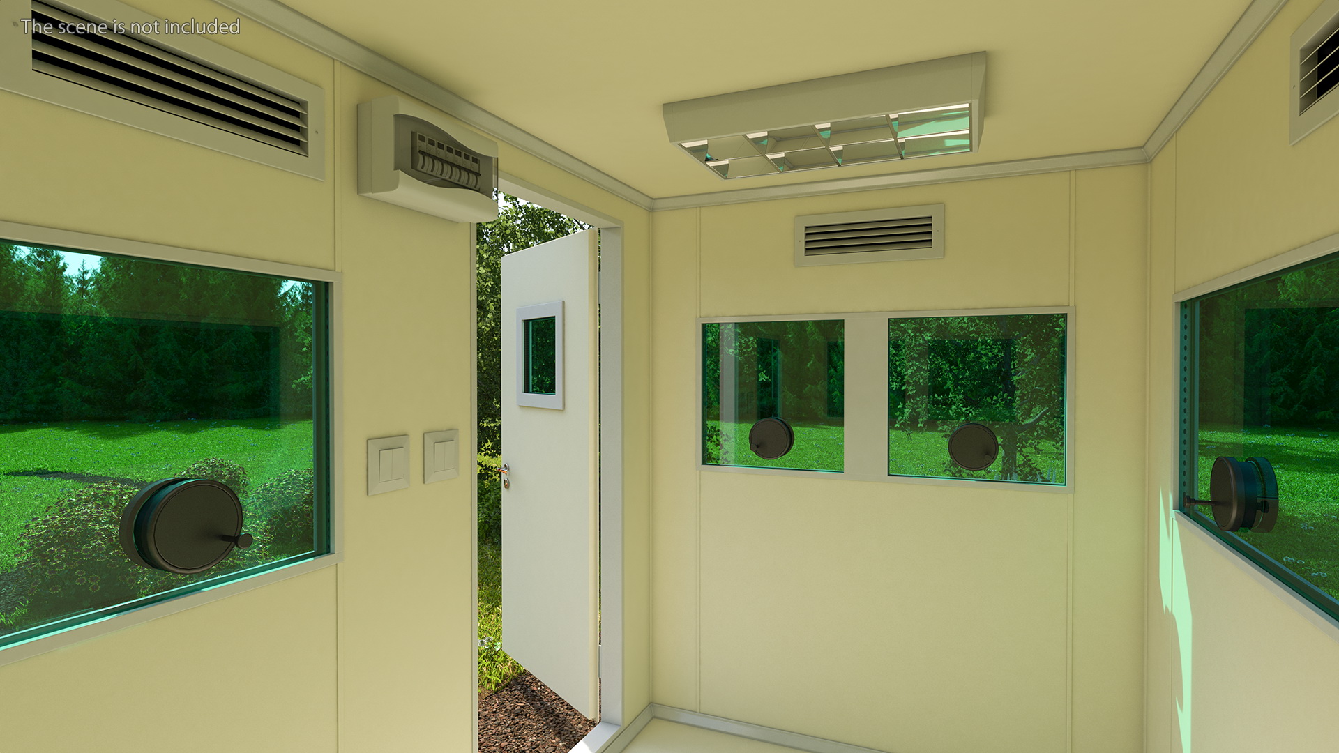 Outdoor Bullet Resistant Security Booth 3D model