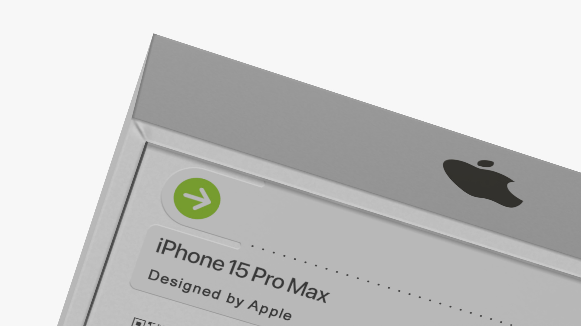 Apple iPhone 15 Pro Max Natural Titanium Packaging Box 3D model