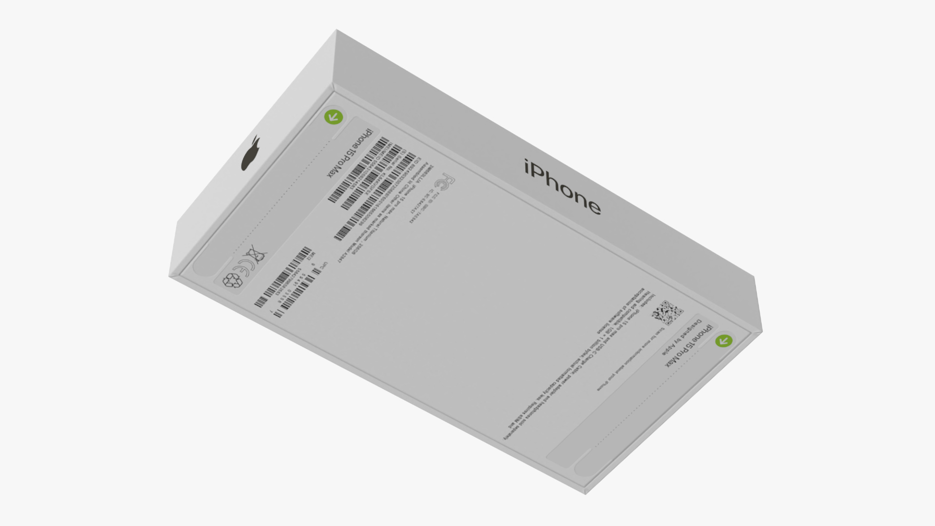 Apple iPhone 15 Pro Max Natural Titanium Packaging Box 3D model