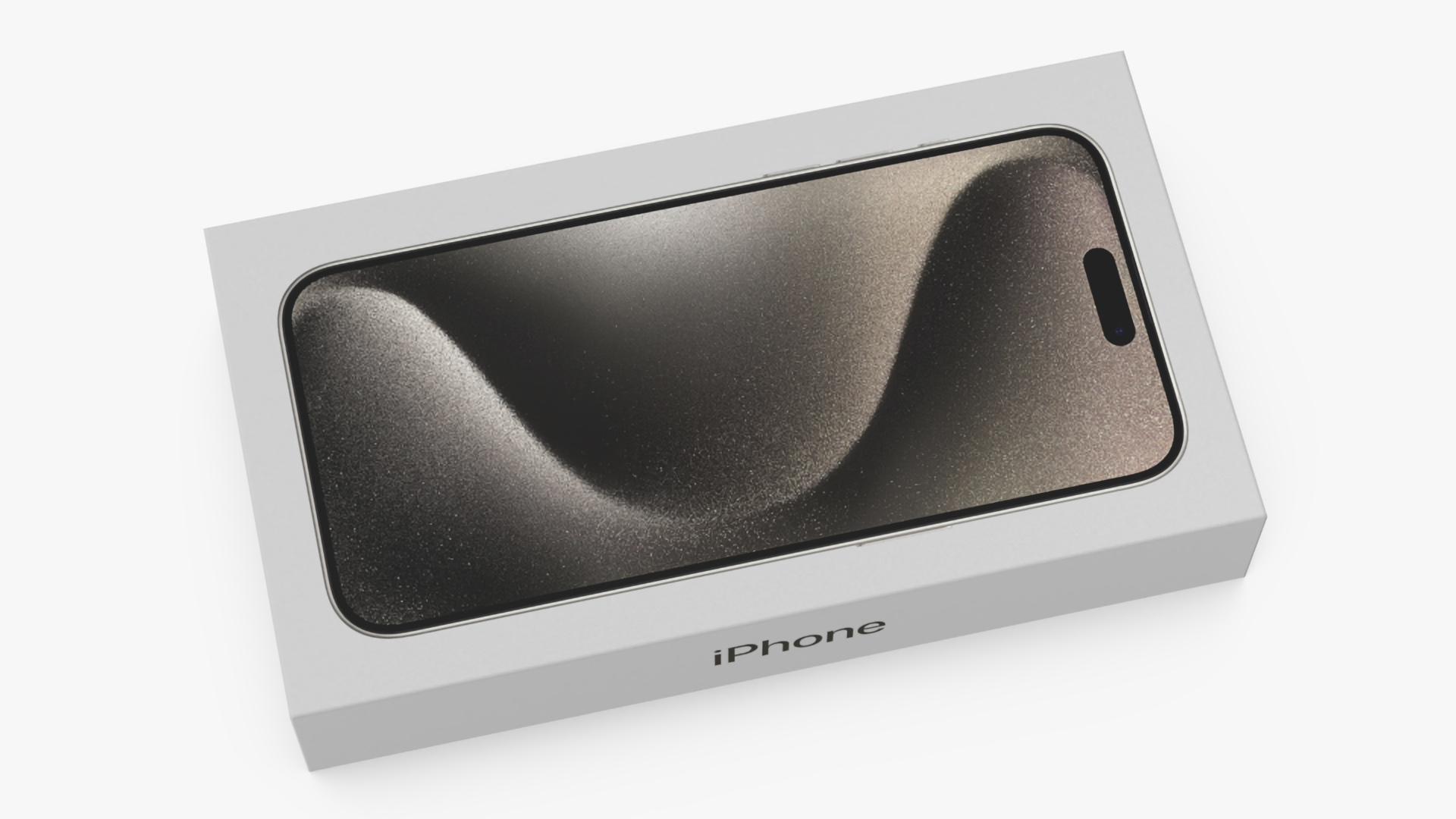 Apple iPhone 15 Pro Max Natural Titanium Packaging Box 3D model