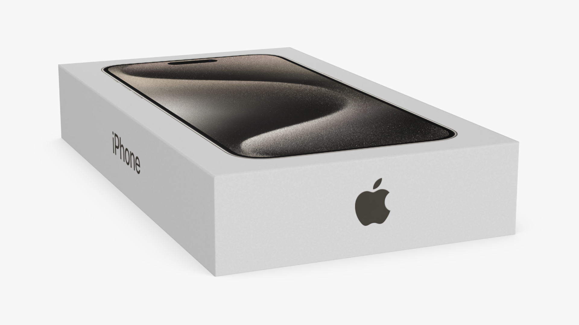 Apple iPhone 15 Pro Max Natural Titanium Packaging Box 3D model