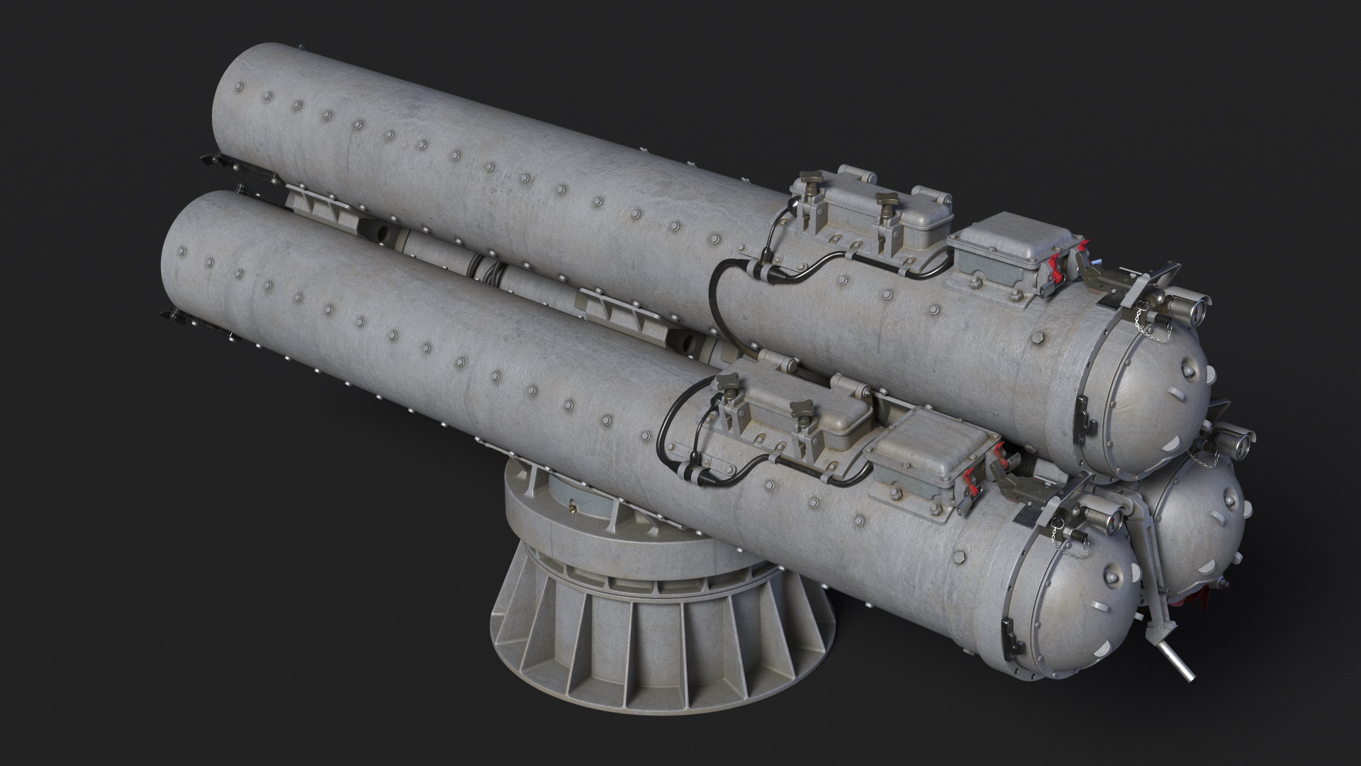 3D Submarine Torpedo Mark 46 and Launch System Mark 32