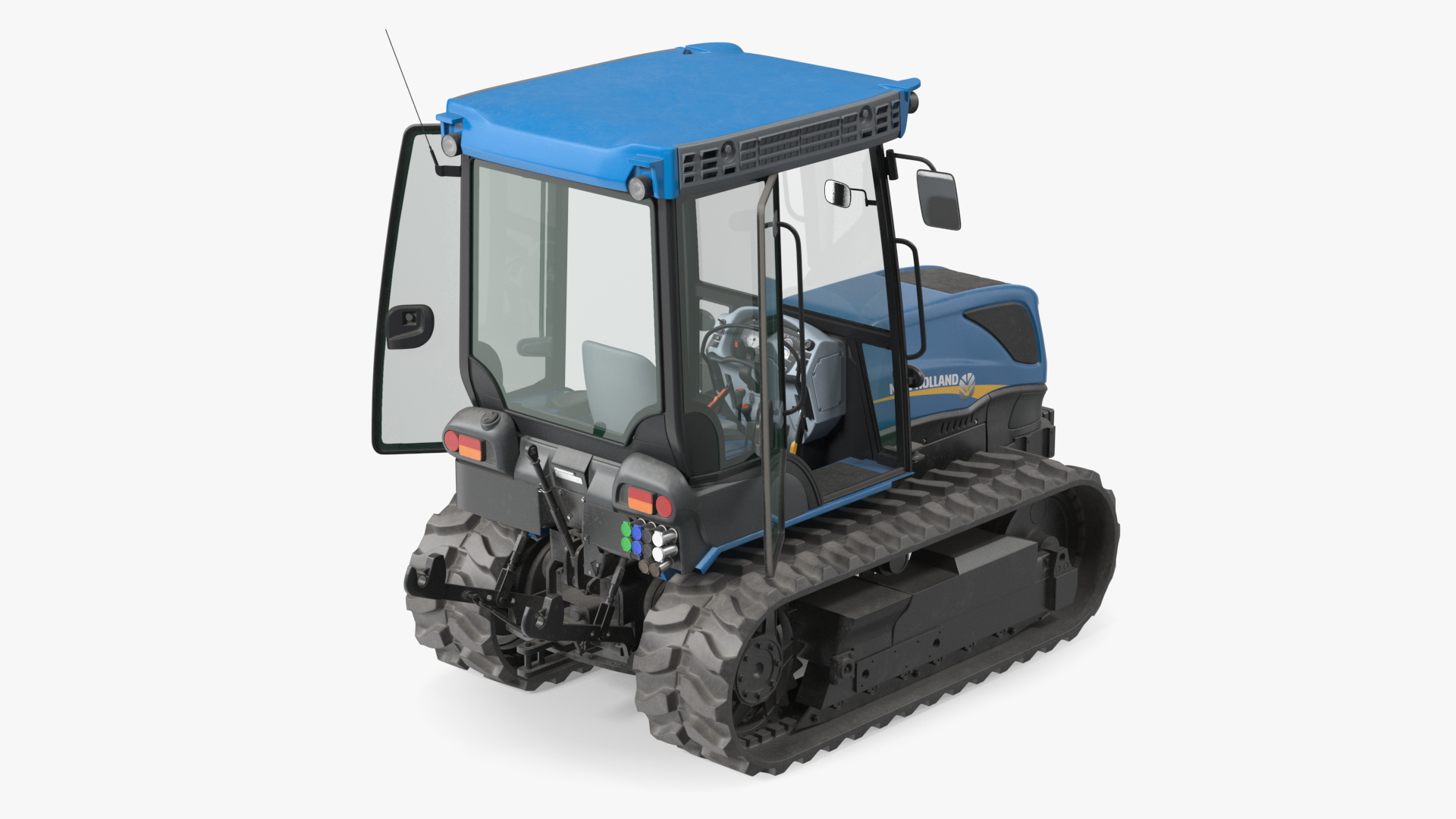 New Holland TK4 Crawler Cabin Dirty Rigged 3D