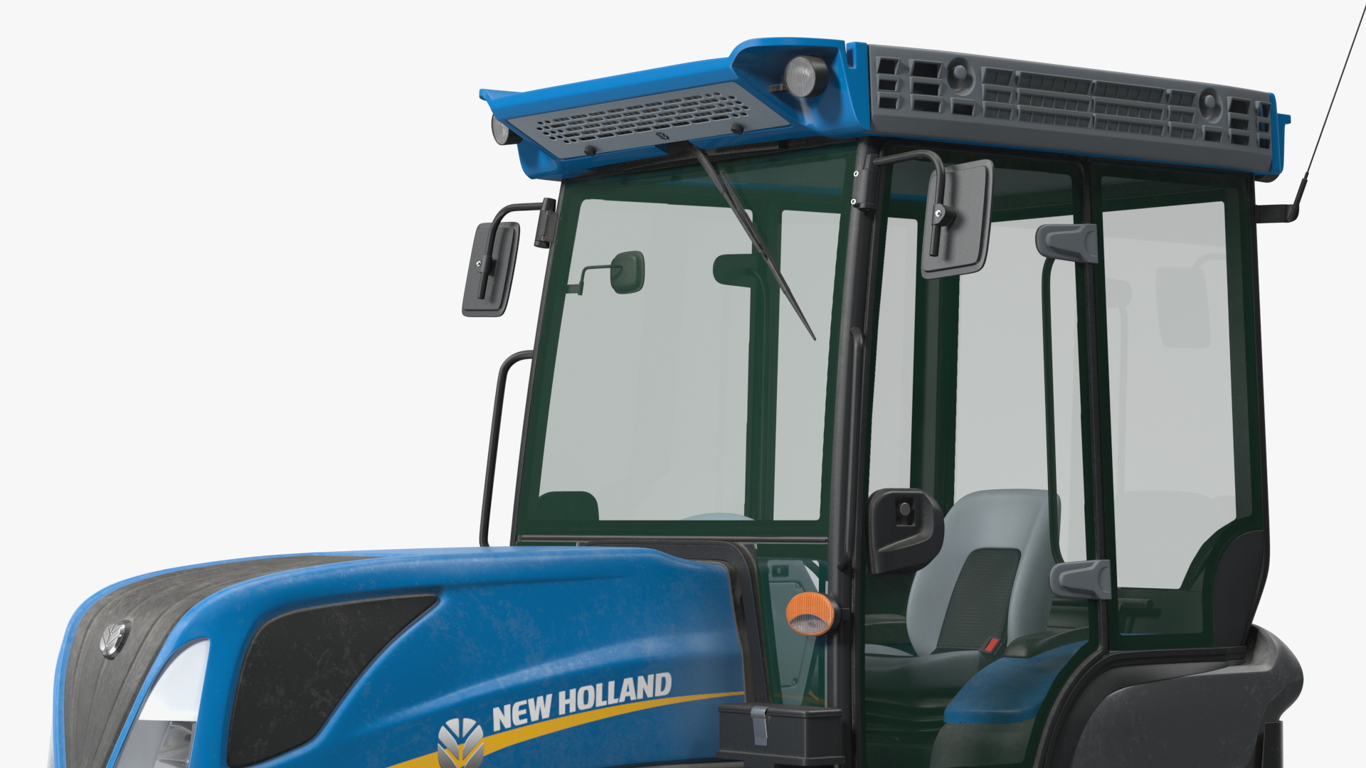 New Holland TK4 Crawler Cabin Dirty Rigged 3D