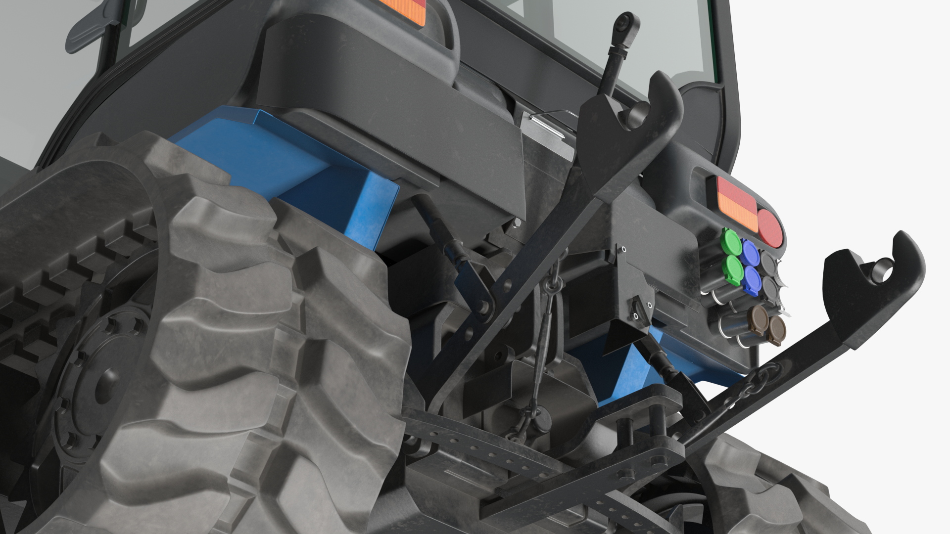 New Holland TK4 Crawler Cabin Dirty Rigged 3D