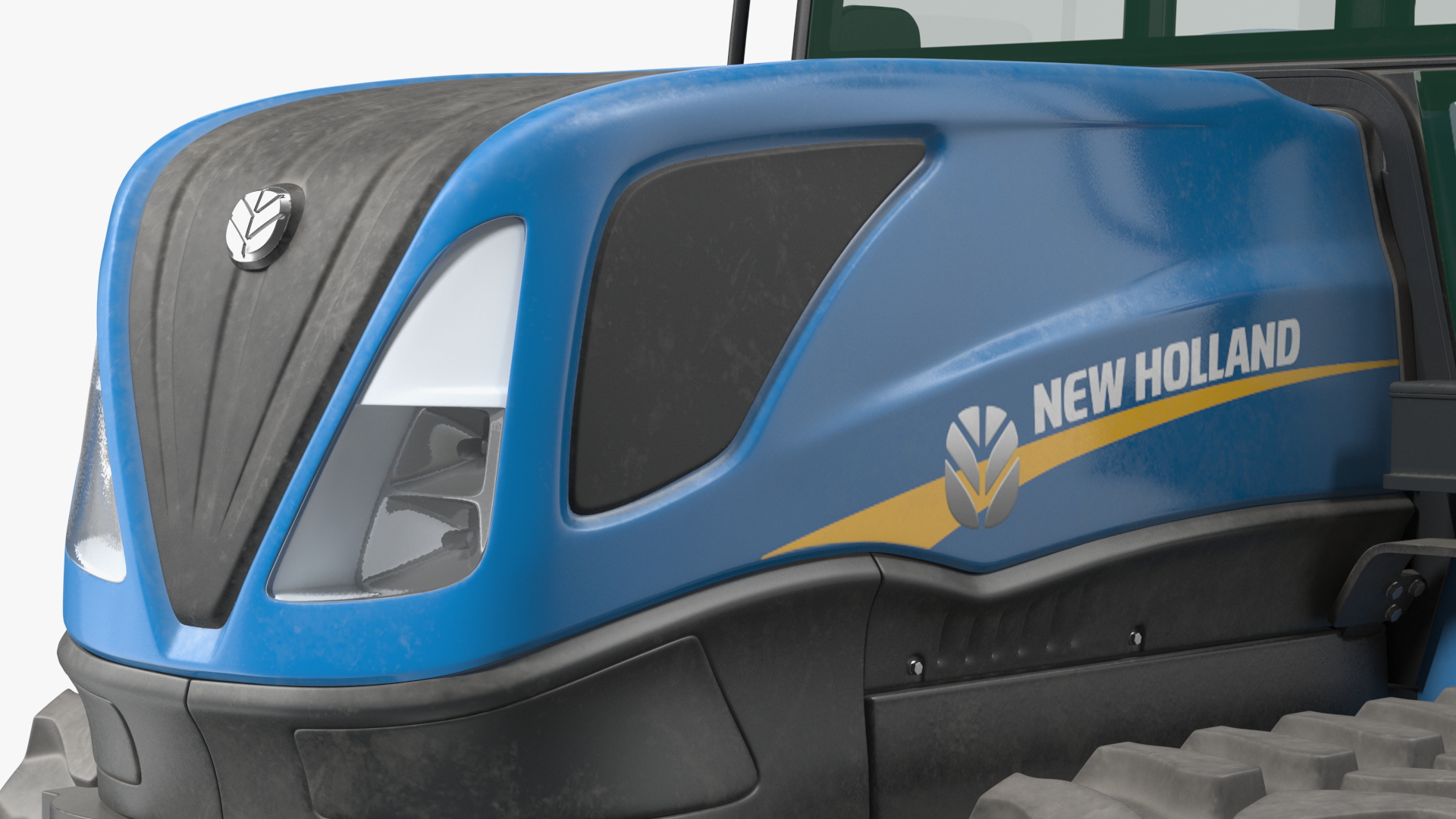 New Holland TK4 Crawler Cabin Dirty Rigged 3D