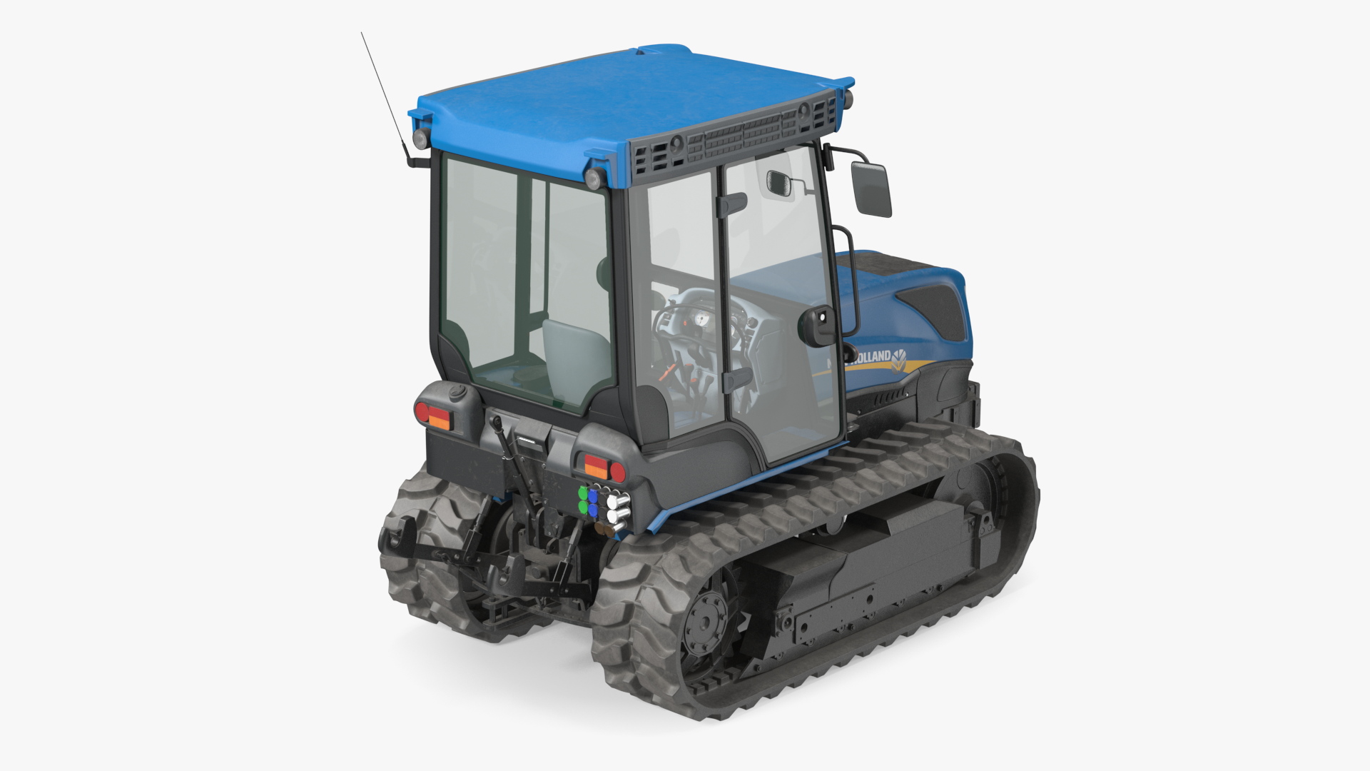New Holland TK4 Crawler Cabin Dirty Rigged 3D