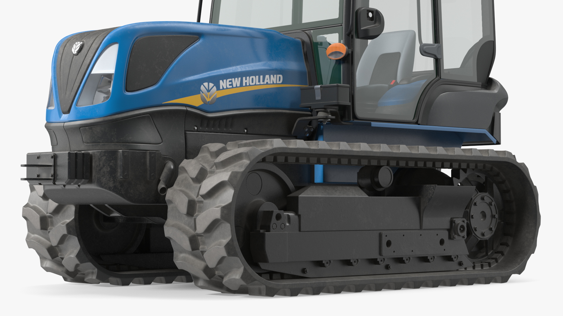 New Holland TK4 Crawler Cabin Dirty Rigged 3D
