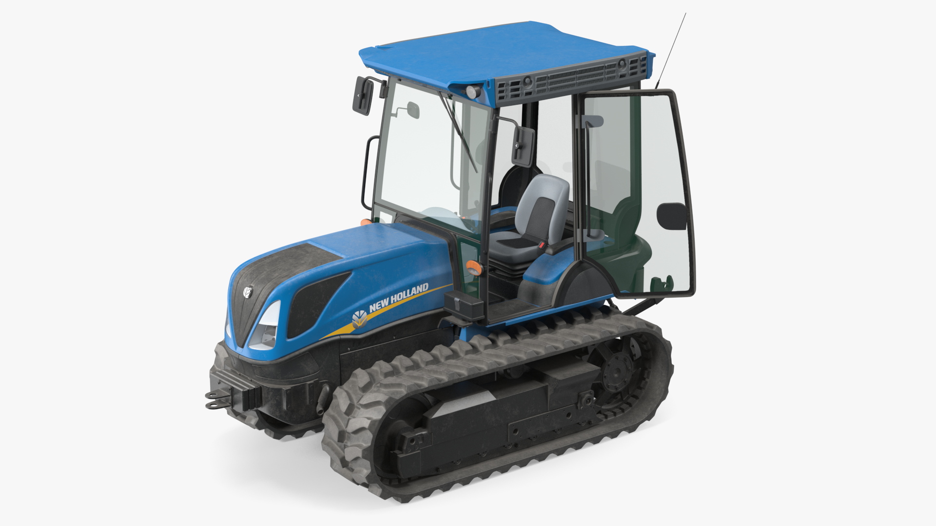 New Holland TK4 Crawler Cabin Dirty Rigged 3D