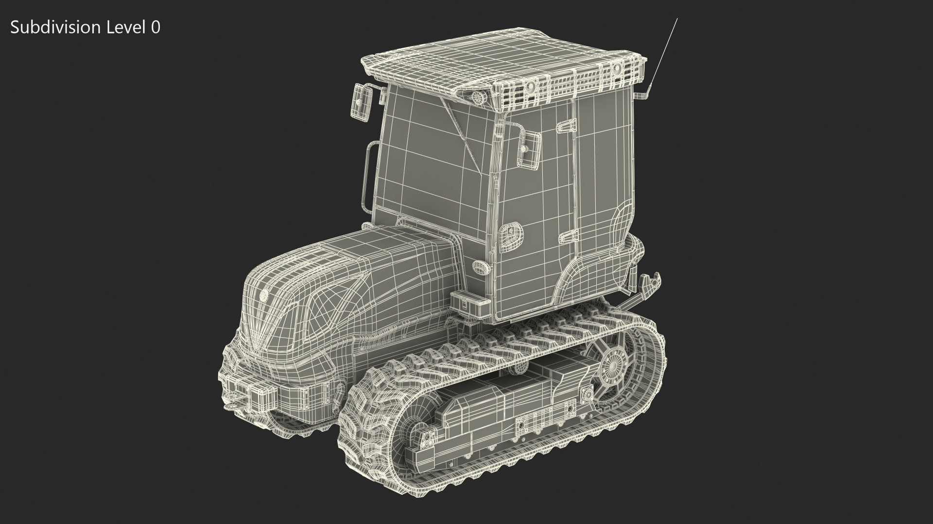 New Holland TK4 Crawler Cabin Dirty Rigged 3D
