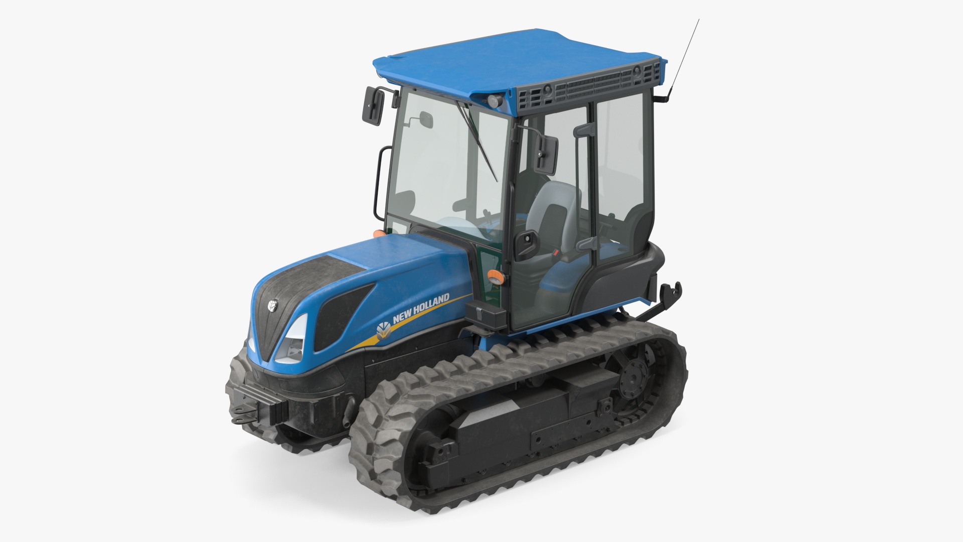 New Holland TK4 Crawler Cabin Dirty Rigged 3D