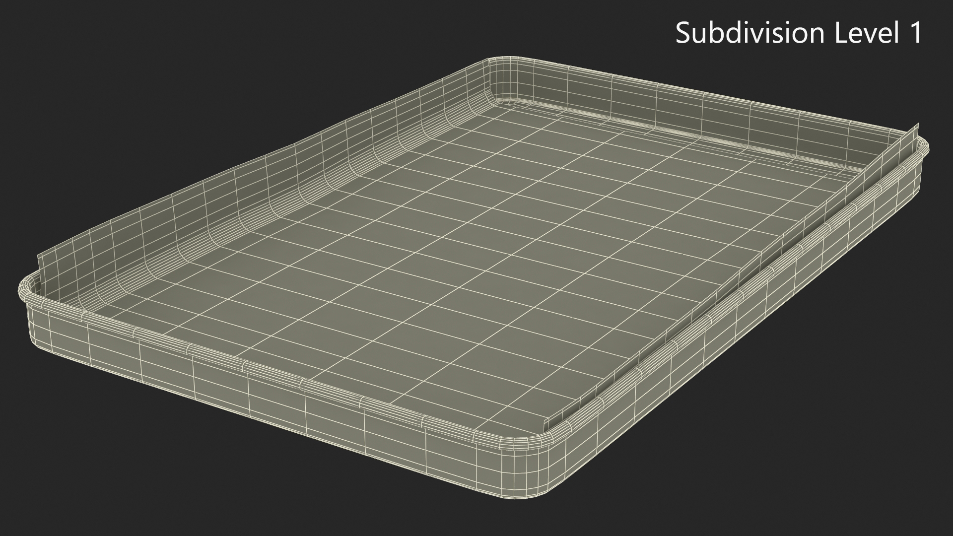 3D model Oven Tray with Parchment Paper