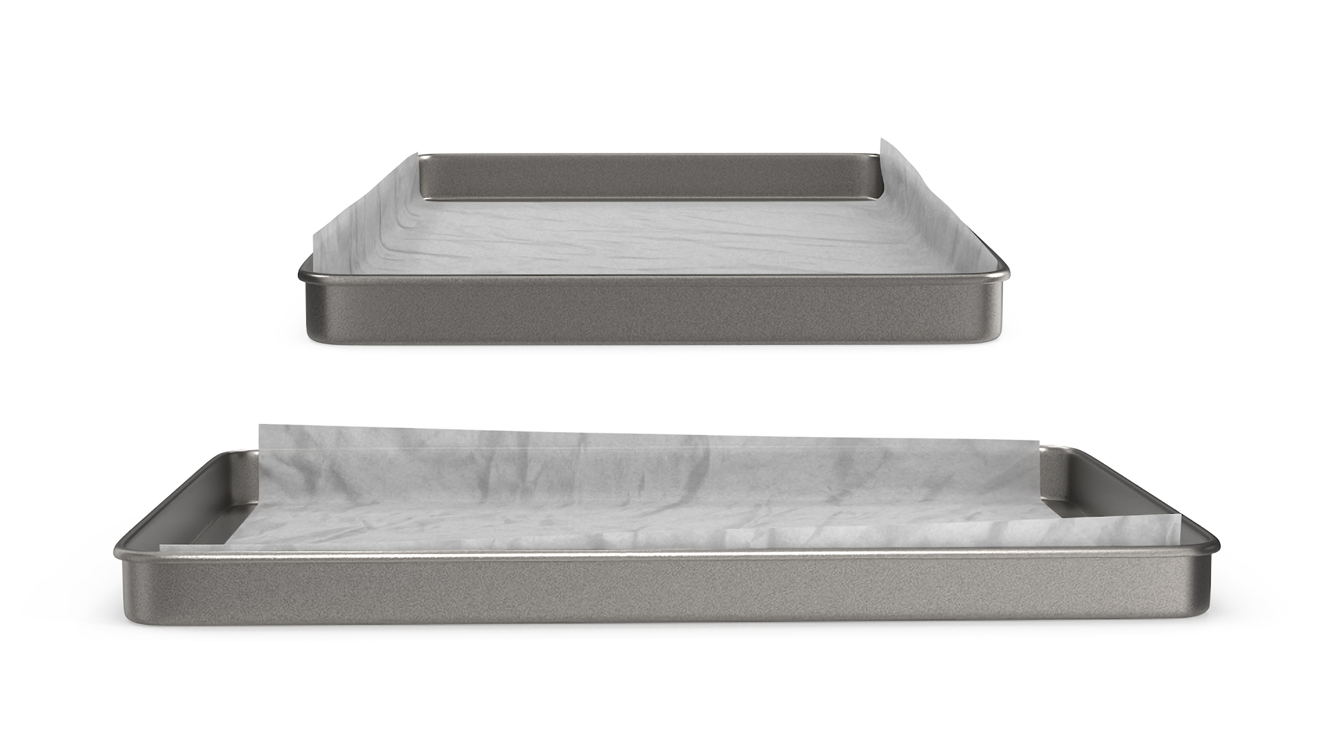 3D model Oven Tray with Parchment Paper