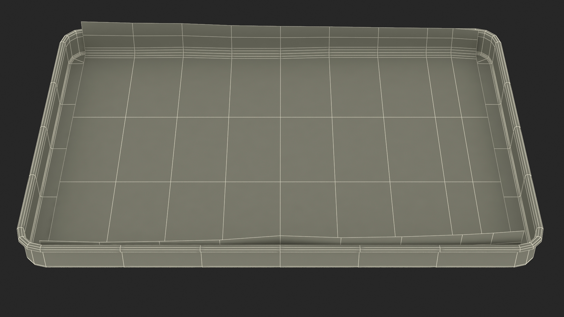 3D model Oven Tray with Parchment Paper