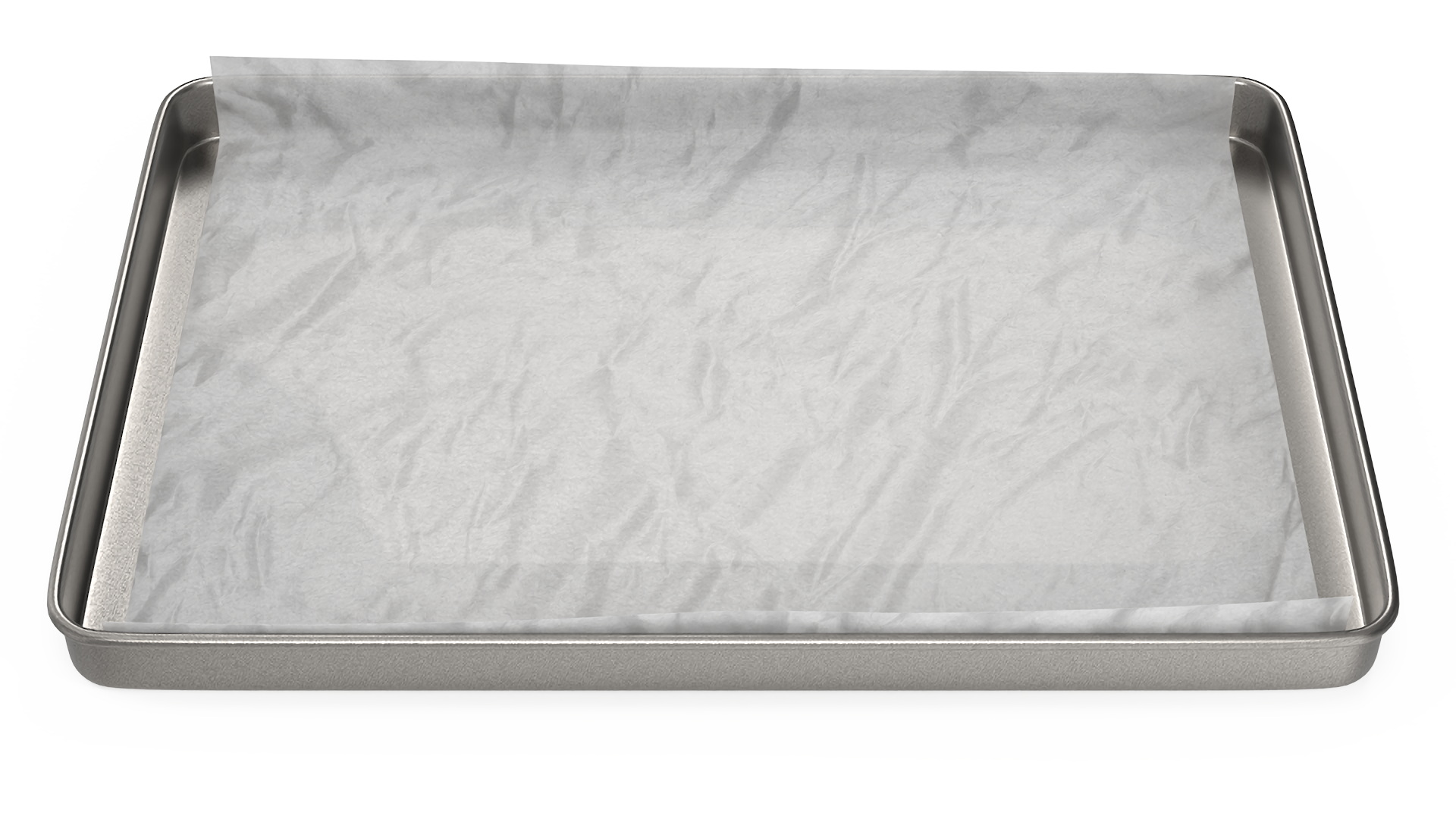 3D model Oven Tray with Parchment Paper