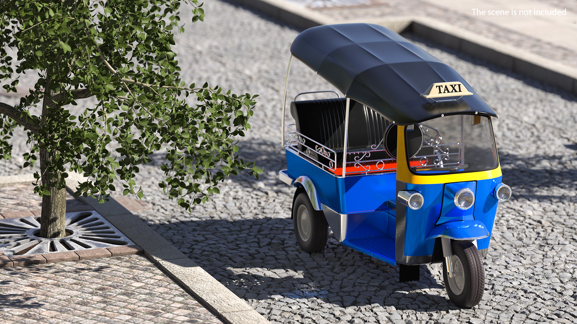 Traditional Tuk Tuk Taxi 3D model