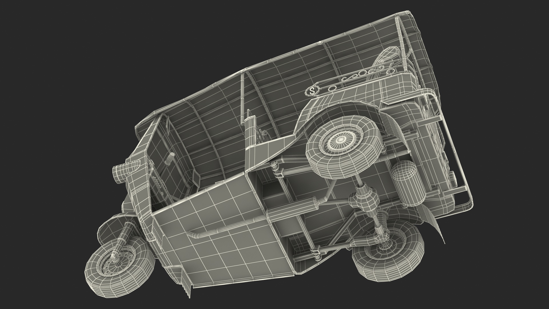 Traditional Tuk Tuk Taxi 3D model