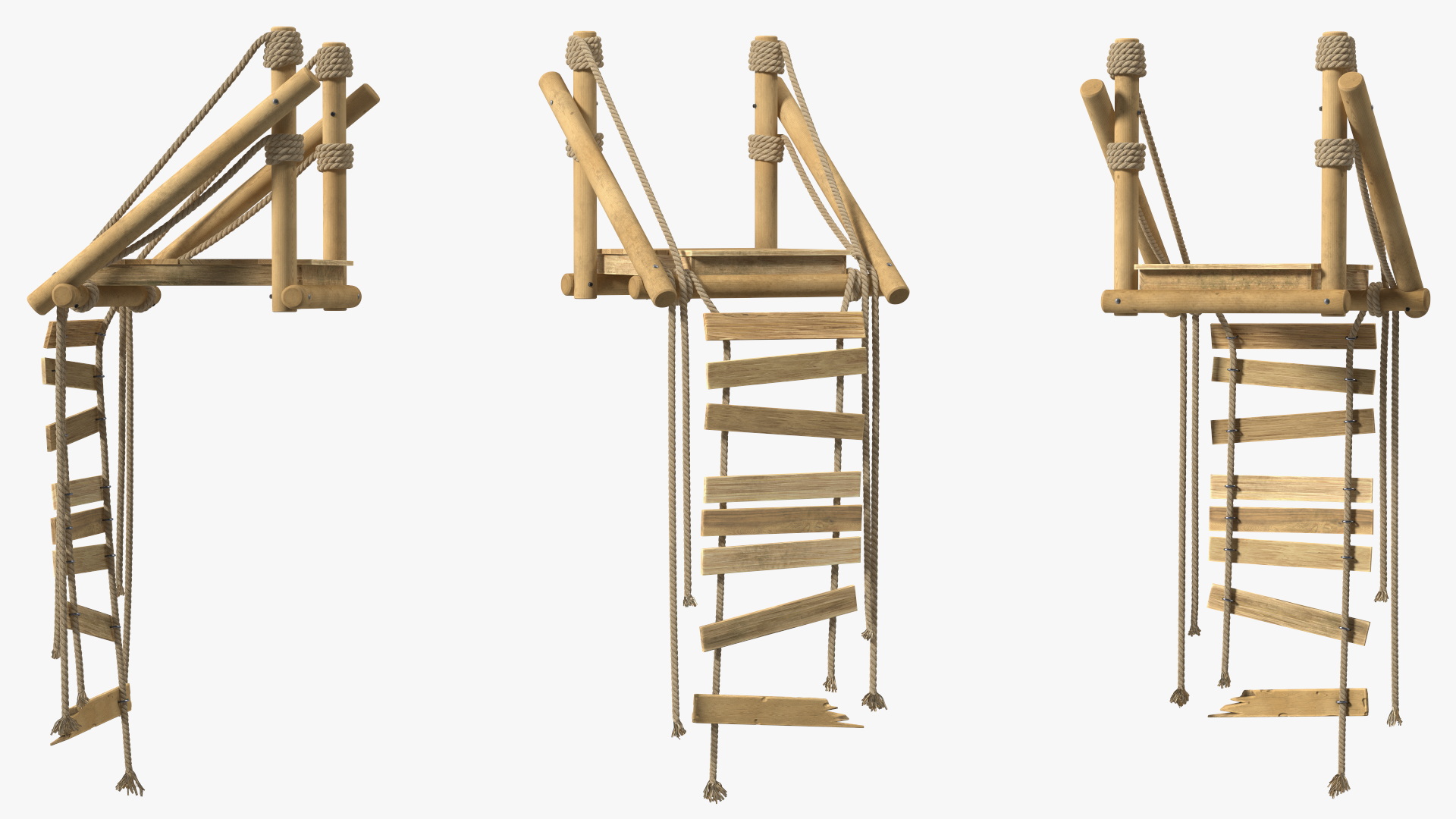 Broken Rope Bridge Fur 3D