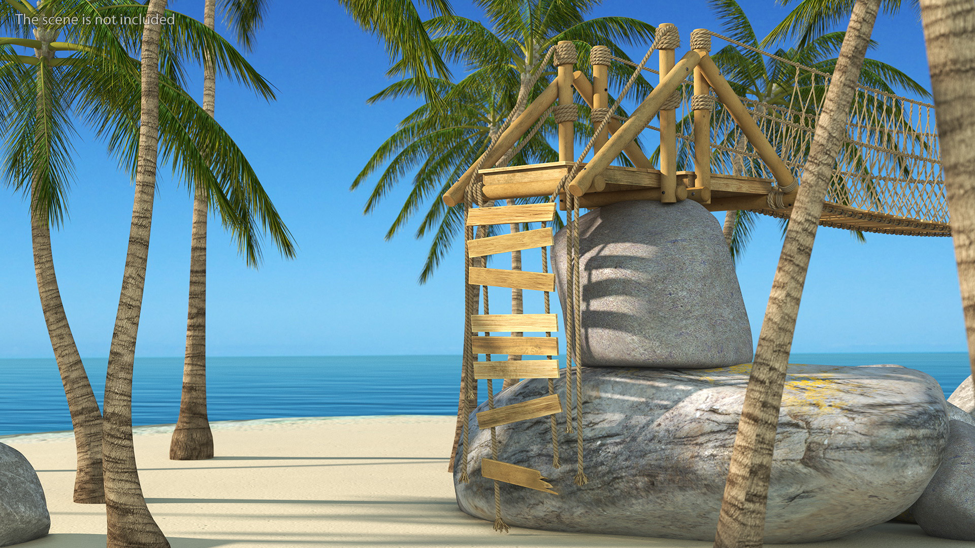 Broken Rope Bridge Fur 3D