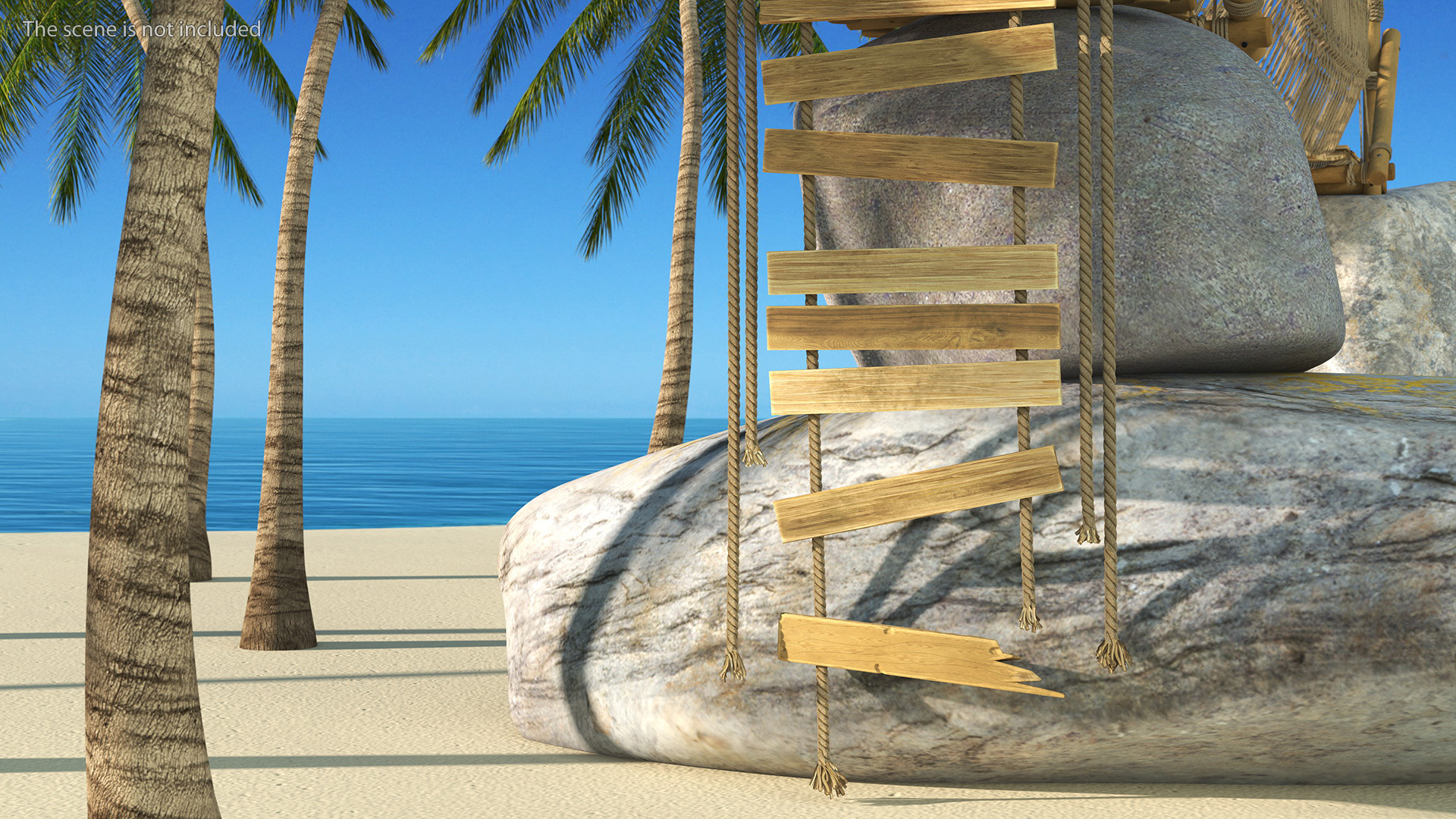 Broken Rope Bridge Fur 3D