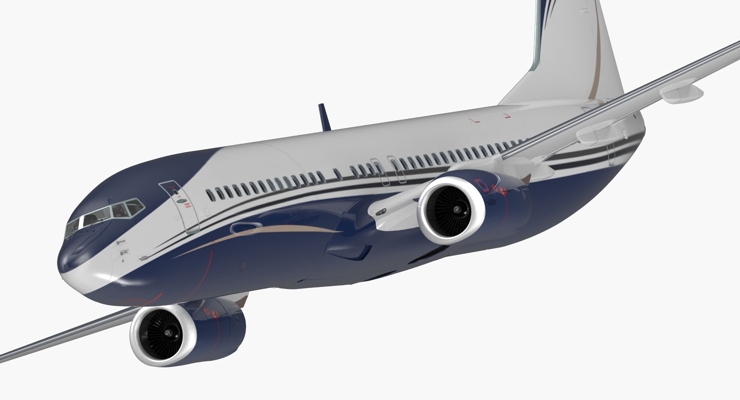 3D Boeing 737 800 with Interior Generic Rigged model