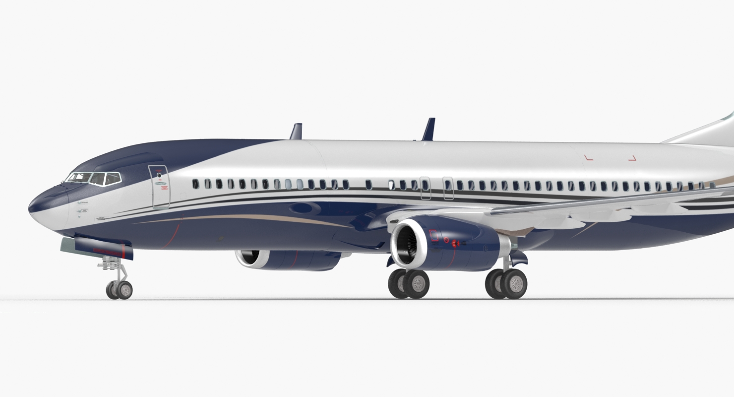 3D Boeing 737 800 with Interior Generic Rigged model