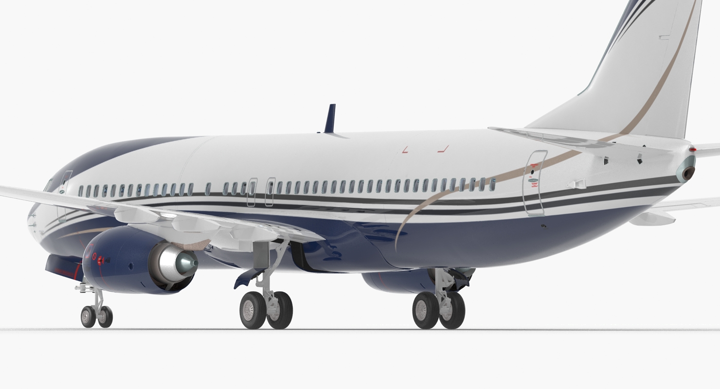 3D Boeing 737 800 with Interior Generic Rigged model