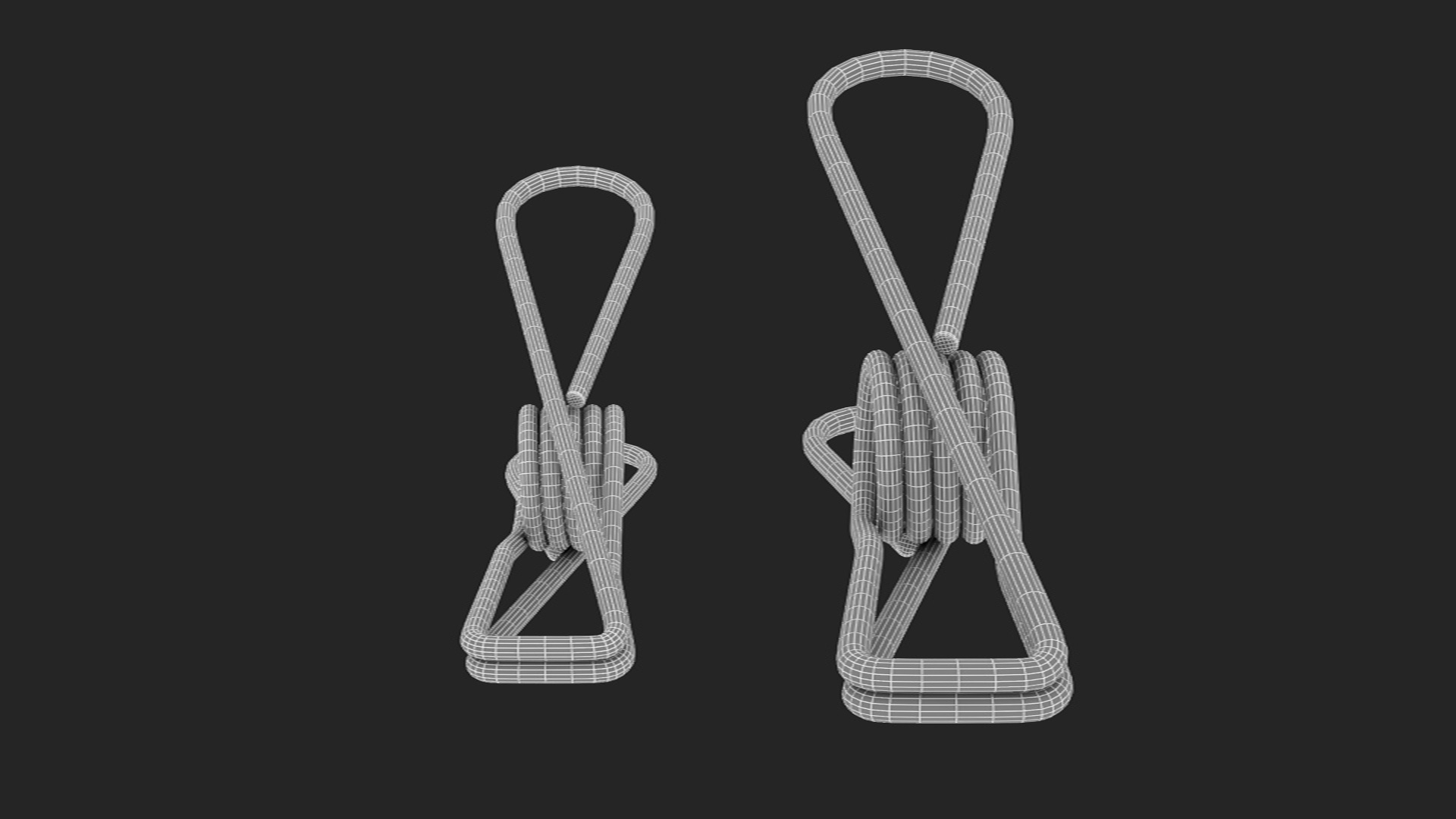 3D model Steel Clothes Pegs Chrome