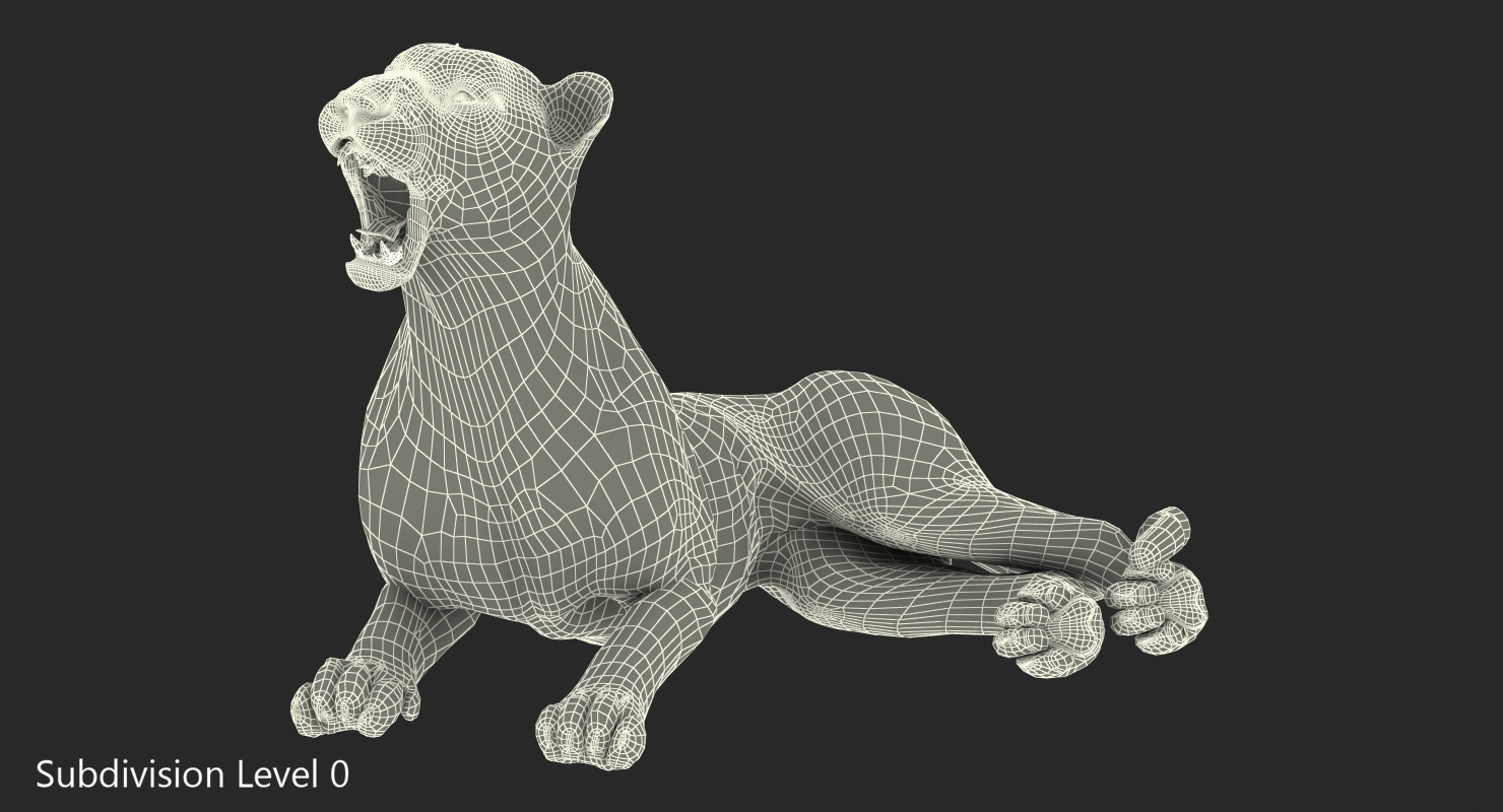 3D Tiger Rigged with Fur