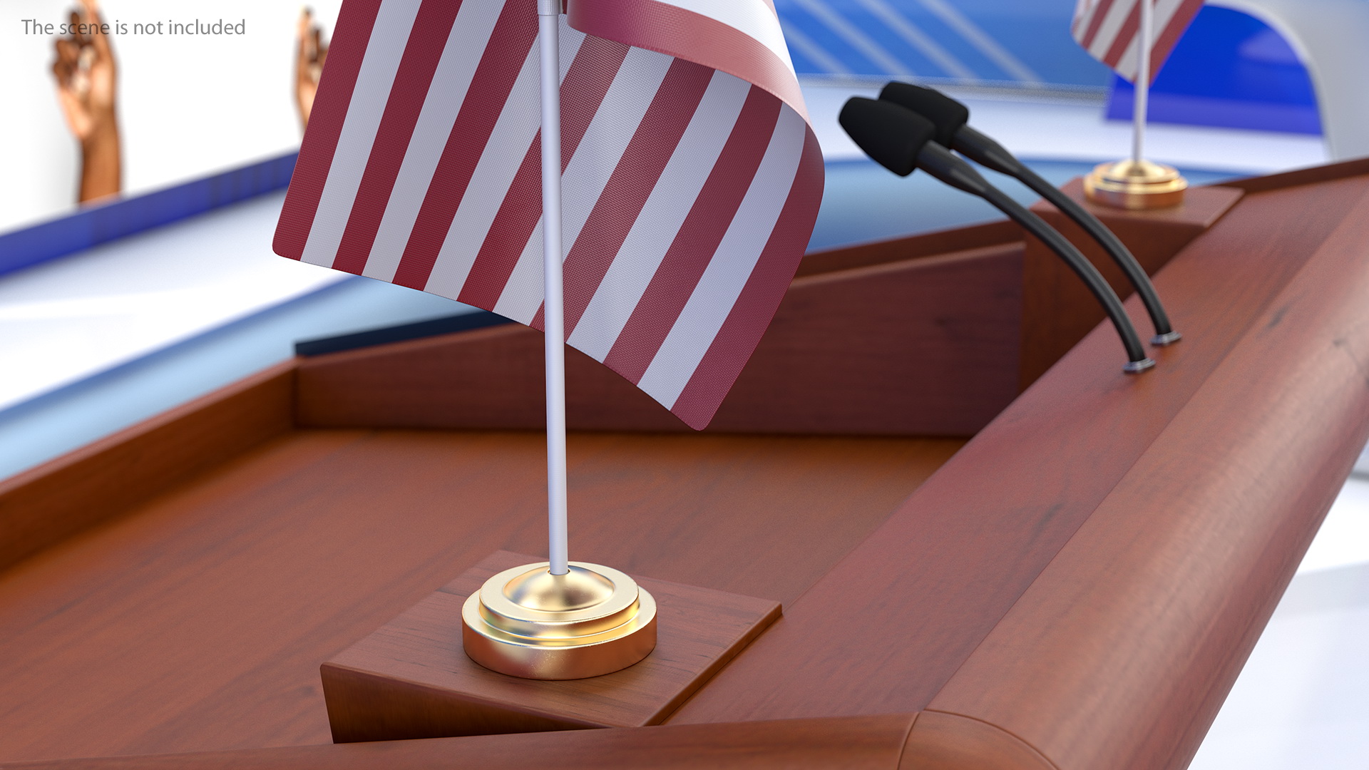 Table Flag USA 3D model