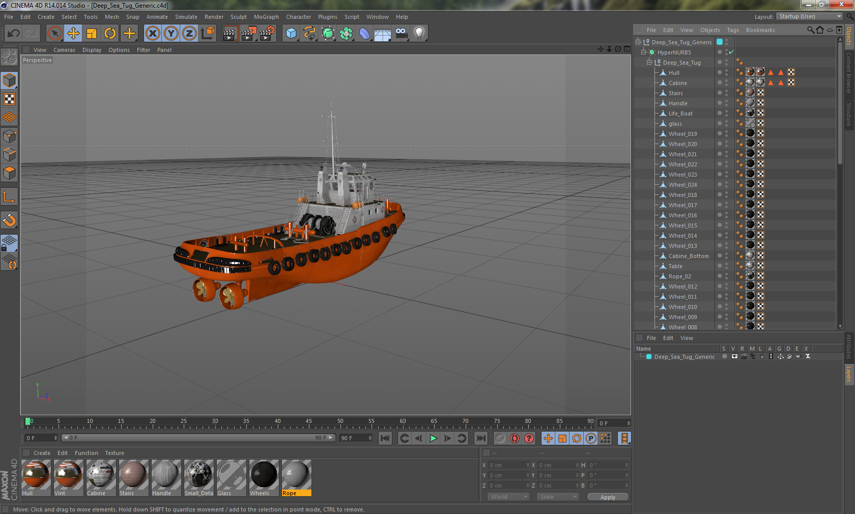 3D model Deep Sea Tug Generic