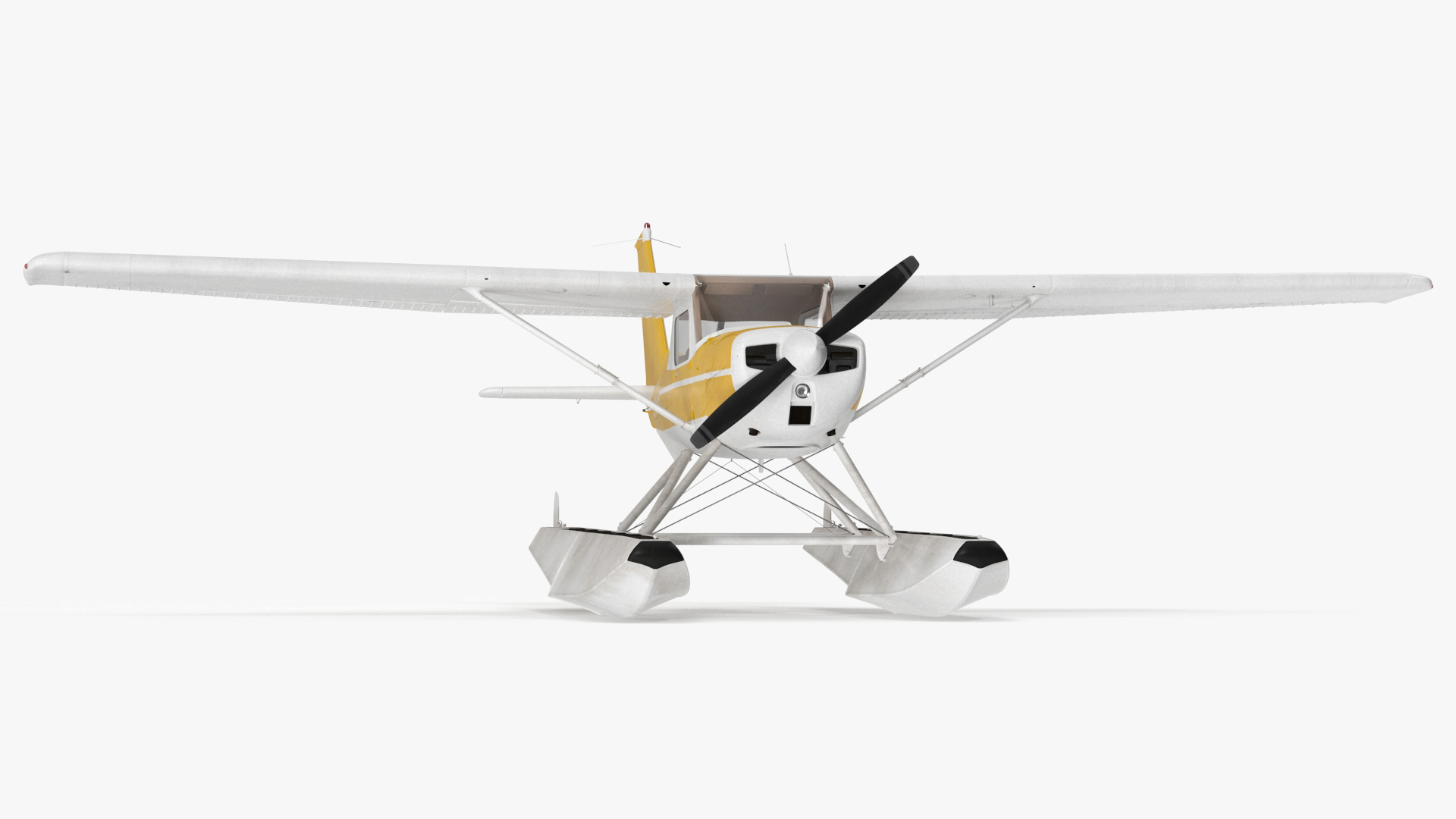 Cessna 150 Seaplane on Floats 3D model