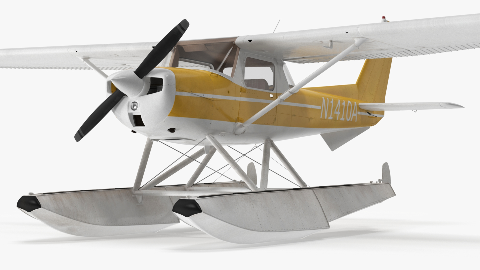 Cessna 150 Seaplane on Floats 3D model