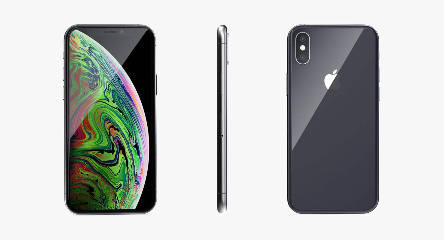3D Apple iPhone XS Space Grey
