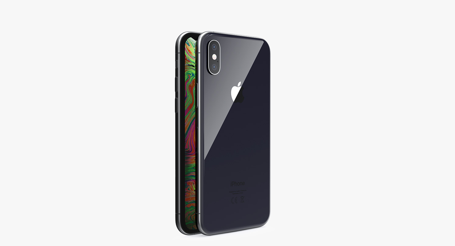 3D Apple iPhone XS Space Grey