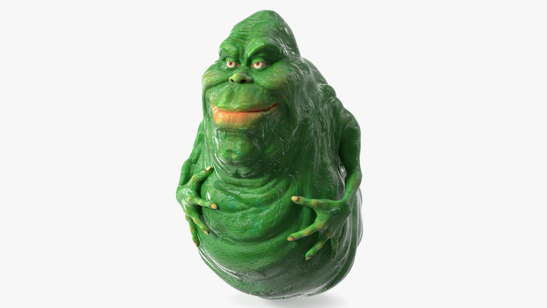 3D Slimer Green Ghost Calm Pose model
