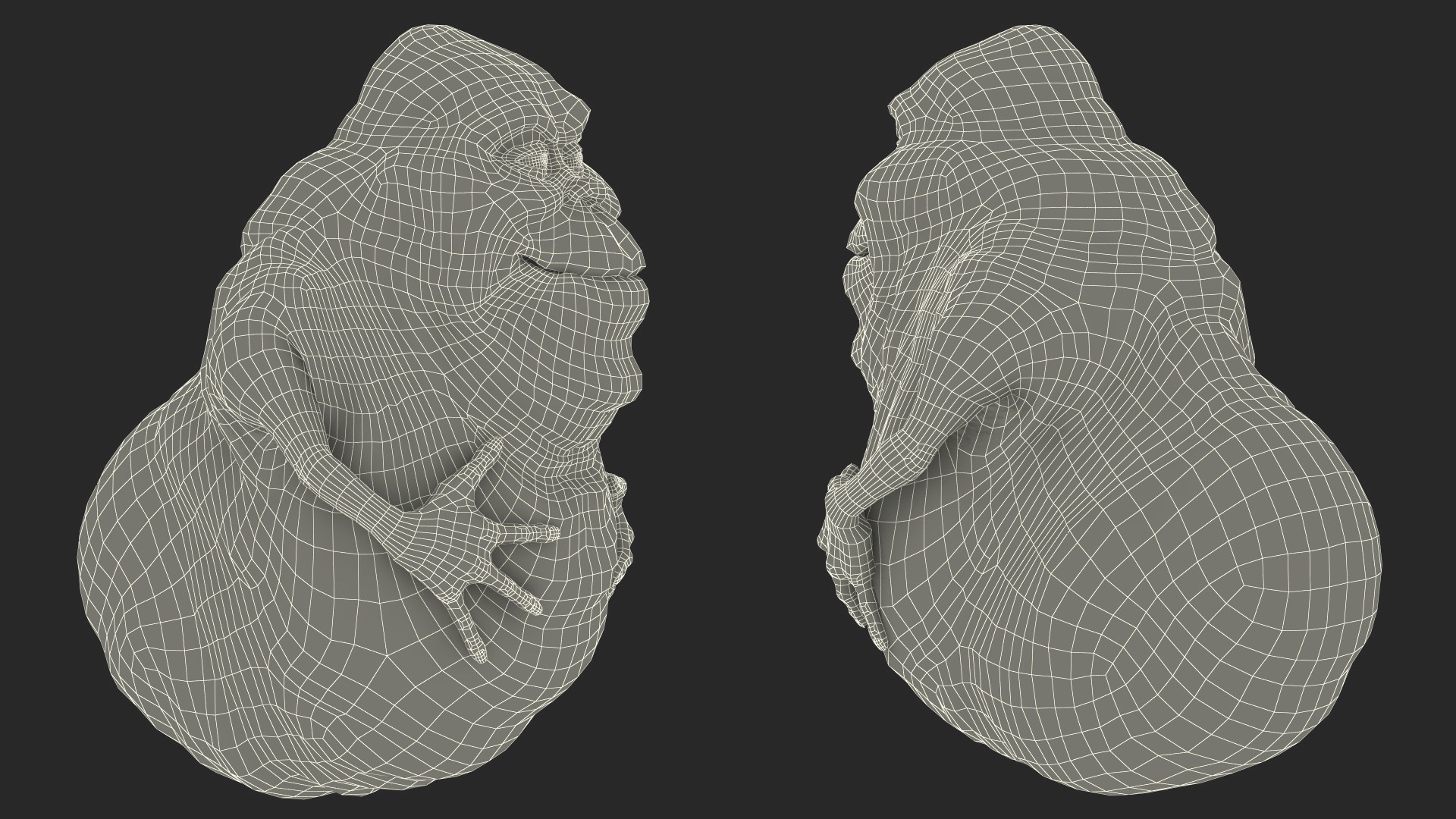 3D Slimer Green Ghost Calm Pose model