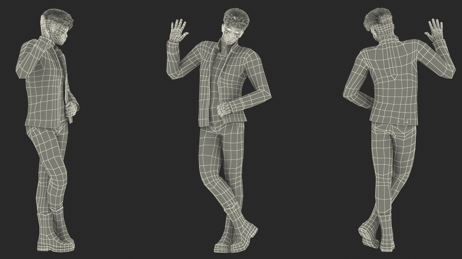 3D Light Skin Teenager Fashionable Style Standing Pose