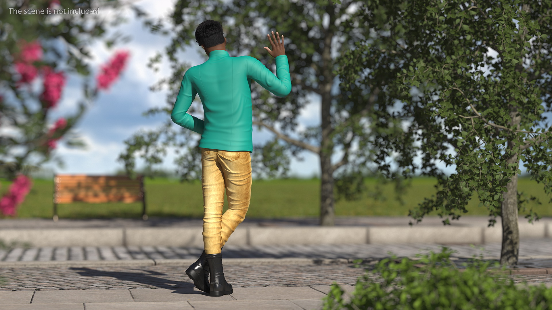 3D Light Skin Teenager Fashionable Style Standing Pose