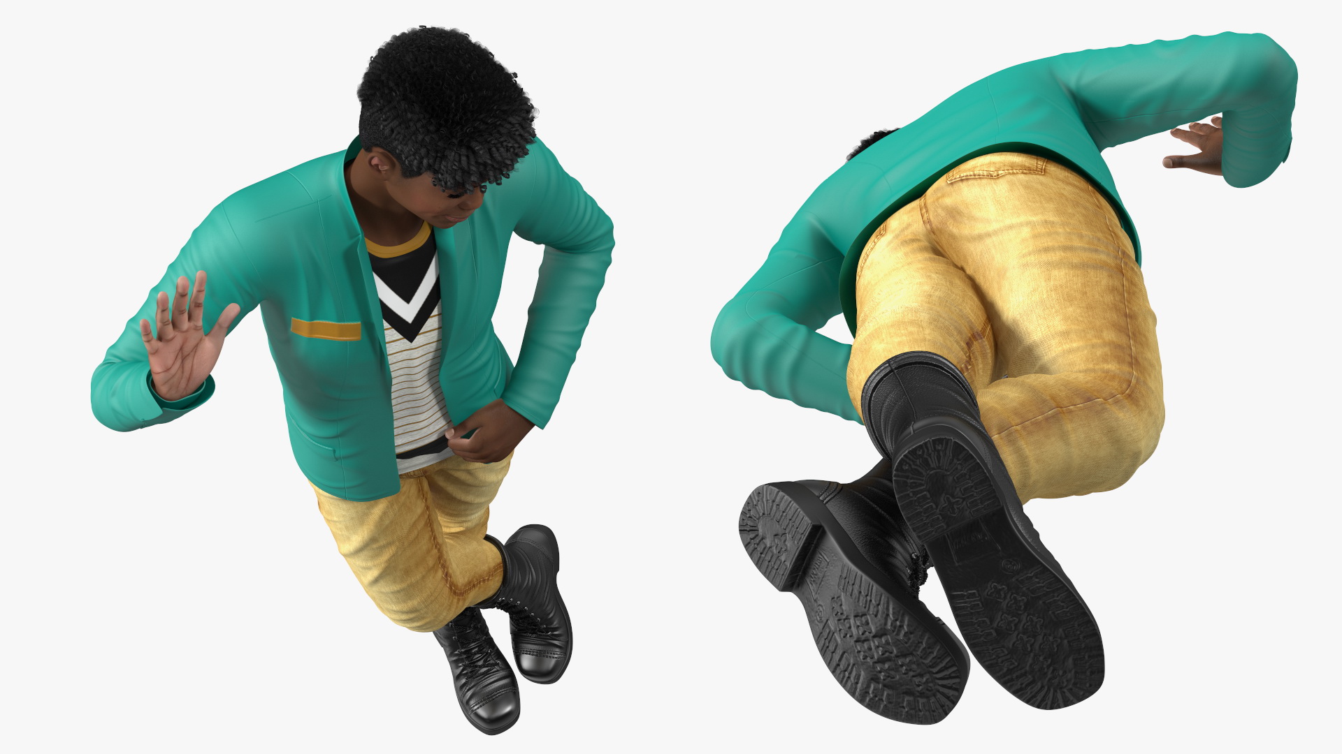 3D Light Skin Teenager Fashionable Style Standing Pose
