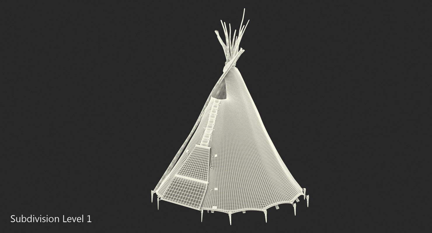 3D Traditional Tipi